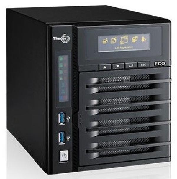 Сетевое устройство хранения данных Thecus N4800Eco, 4*3.5" НЖМД SATA до 24TB RAID, 2LAN1Gb, 2*USB3.0, Intel Atom 2.13ГГц, 2GB, сервер iSCSI/ADS/FTP/Torrent/UPnP, Windows/Mac