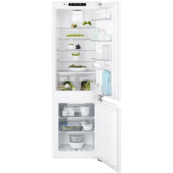 Холодильник встраиваемый Electrolux ENC2854AOW, морозилка внизу, 255л + 63л, 1 компрессор, No Frost, белый