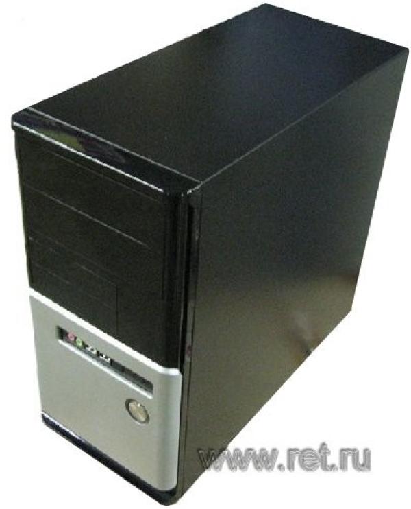 Корпус mATX MiniTower Yeong Yang YY-3606BS, 350Вт, P4 20+4pin, 2*5.25"+2(2)*3.5", Audio/2*USB2.0, без вентиляторов (2 места), TAC1.1, черный-серебристый