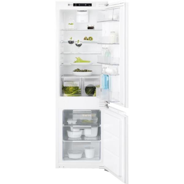 Холодильник встраиваемый Electrolux ENC2813AOW, морозилка внизу, 192л + 75л, 1 компрессор, белый