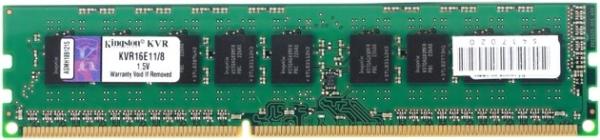 Оперативная память DIMM DDR3 ECC 8GB, 1600МГц (PC12800) Kingston KVR16E11/8I, retail