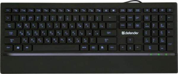 Клавиатура Defender Oscar SM-660L, USB, Multimedia 6 кнопок, подсветка, черный