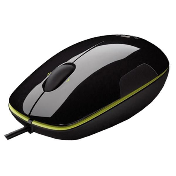 Мышь лазерная Logitech M150 Mouse, USB, 3 кнопки, колесо <>, черный-зеленый, 910-003752????