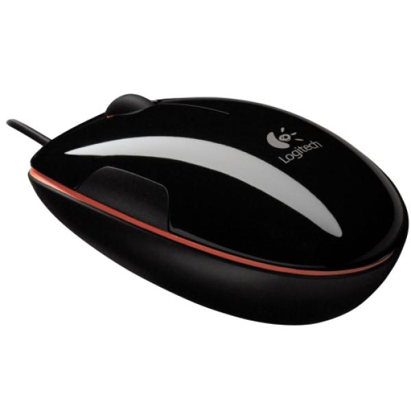 Мышь лазерная Logitech M150 Mouse, USB, 3 кнопки, колесо <>, черный-красный, 910-003753