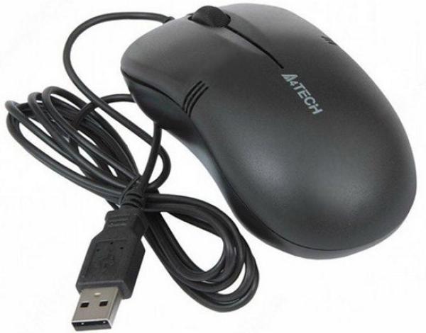 Мышь оптическая A4 Tech OP-560NU, USB, 3 кнопки, колесо <>, 1000dpi, программируемая, черный