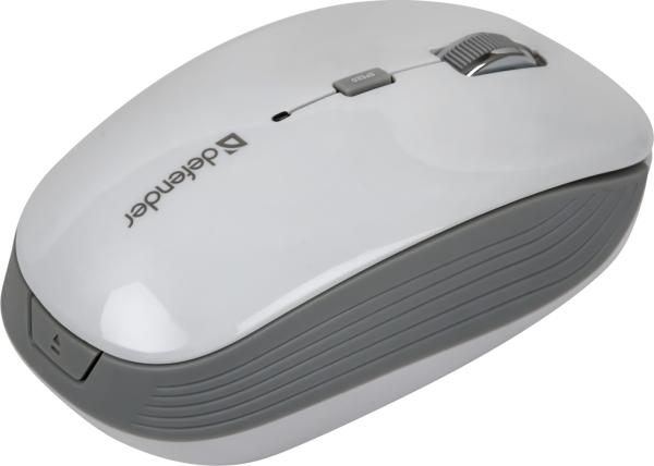 Мышь беспроводная оптическая Defender Ayashi MS-325 Yuki, USB, 6 кнопок, колесо, FM 10м, 2000/1500/1000dpi, 1*AA, для ноутбука, белый