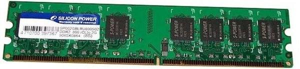 Оперативная память DIMM DDR2 2GB,  800МГц (PC6400) Silicon Power SP002GBLRU800S02
