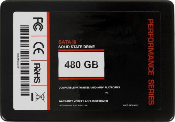 Накопитель SSD 2.5" SATA  480GB AMD Ruby Performance Edition (R5S480GBSF), SATAIII, MLC, 550/520MB/s, 256MB, NCQ