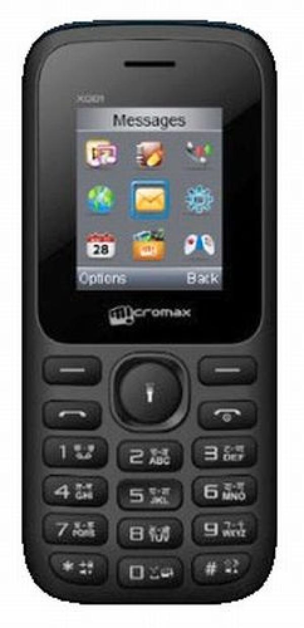 Мобильный телефон 2*SIM Micromax X081, GSM900/1800/1900, 1.8" 160*120, камера 0.01Мпикс, SD-micro, MP3 плеер, FM радио, ТВ тюнер, 51.2*118*14.8мм 92г, черный