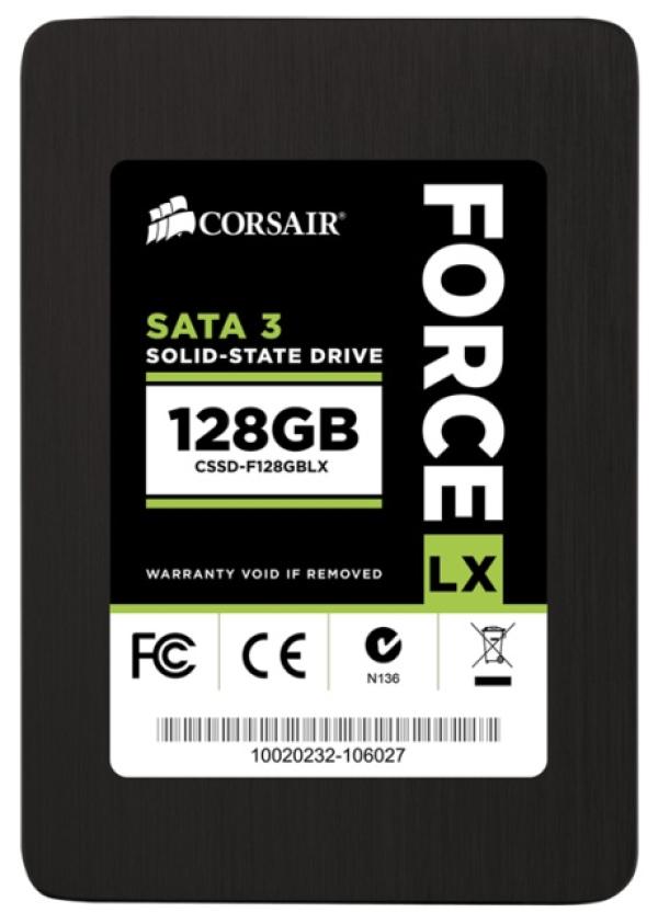Накопитель SSD 2.5" SATA  128GB Corsair Force LX CSSD-F128GBLX, SATAIII, MLC, 560/150MB/s, 256MB