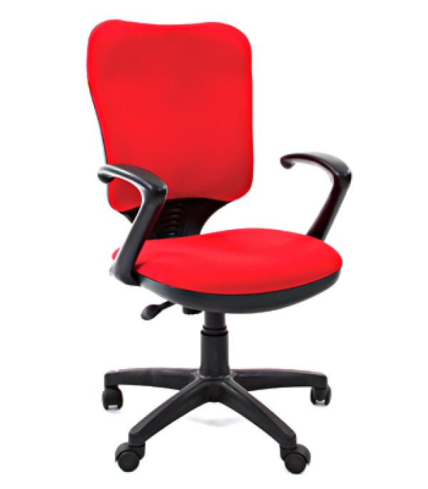 Кресло Chairman CH 340 26-22, красный, акрил, механизм качания BS, закругленные подлокотники, крестовина-пластик, регулировка высоты сиденья-газлифт, до 100кг