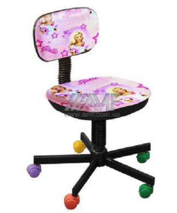 Кресло AMF БАМБО Девочки, разноцветный с рисунком, акрил, без подлокотников, крестовина-пластик, регулировка высоты сиденья-газлифт, до 70кг