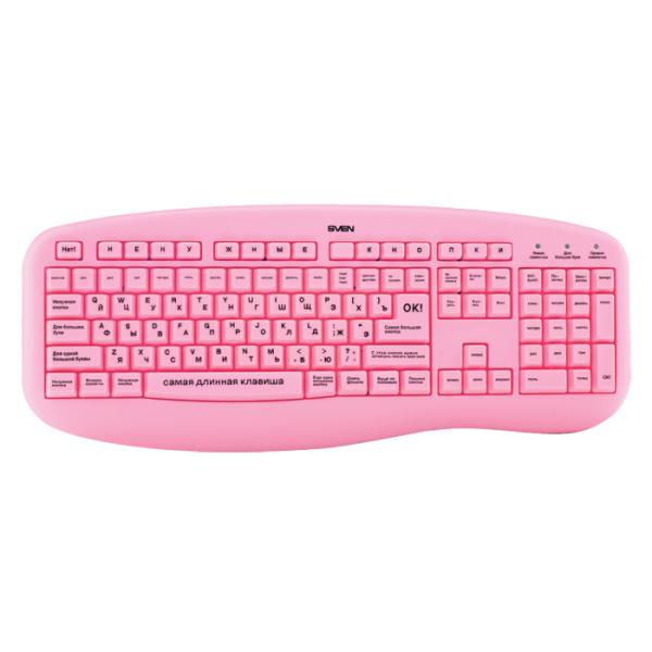 Клавиатура Sven Blonde, USB, розовый