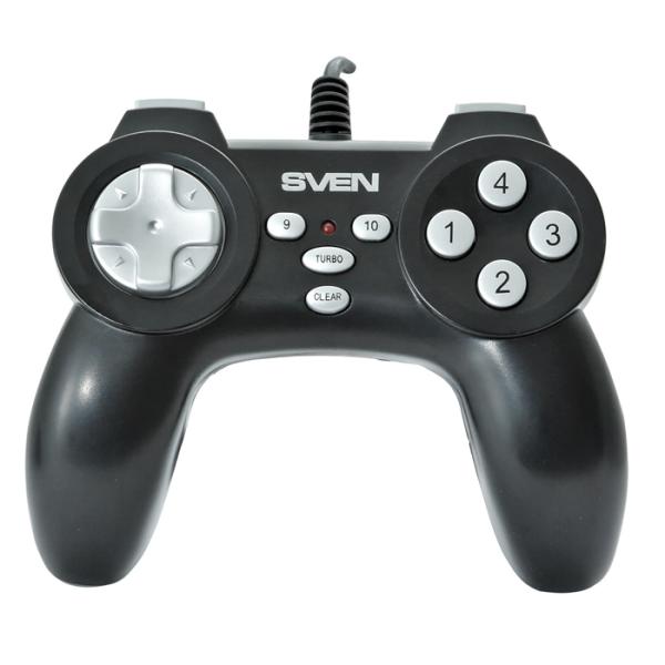 Игровой манипулятор GamePad для PC Sven Scout, USB, 8 позиций, 8 кнопок, 4 триггера, черный