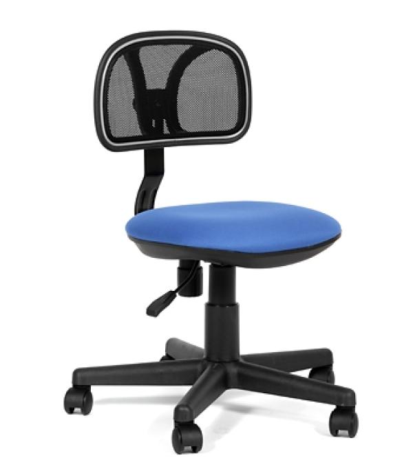 Кресло Chairman CH 250 26-21, синий-черный, акрил, ткань-сетка, регулировка высоты спинки, без подлокотников, крестовина-пластик, регулировка высоты сиденья-газлифт, до 100кг