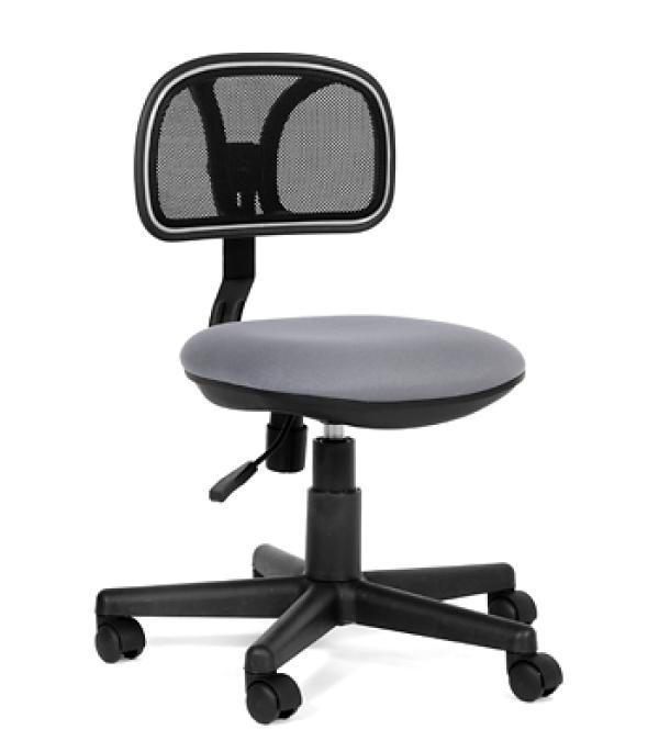 Кресло Chairman CH 250 26-25, серый-черный, акрил, ткань-сетка, регулировка высоты спинки, без подлокотников, крестовина-пластик, регулировка высоты сиденья-газлифт, до 100кг