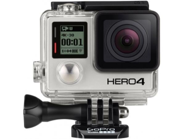 Экшн камера GoPro HERO4 Black Edition Adventure CHDHX-401, CMOS, 12Мпикс, ЖКД, MPEG4, SD-micro/SDHC-micro, USB2.0, WiFi, HDMI, аккумулятор до 1ч, водонепроницаемый бокс, водонепроницаемая до 40м