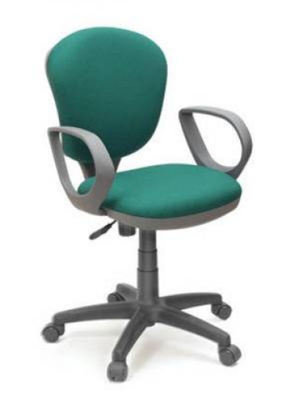 Кресло Chairman CH 690 15-20, зеленый, пружинный механизм постоянной поддержки спины BS, ролики-эластичный пластик, подлокотники закругленные, крестовина-пластик, регулировка высоты-газлифт, до 100кг