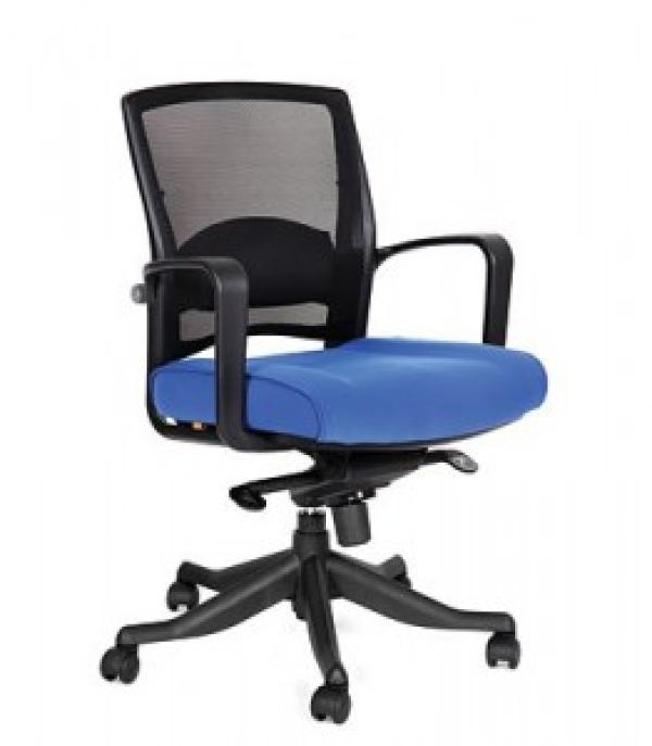 Кресло Chairman Е284 BL 412, синий, акрил, ткань-сетка, механизм качания MB, закругленные подлокотники, крестовина-пластик, регулировка высоты сиденья - газлифт, до 100кг