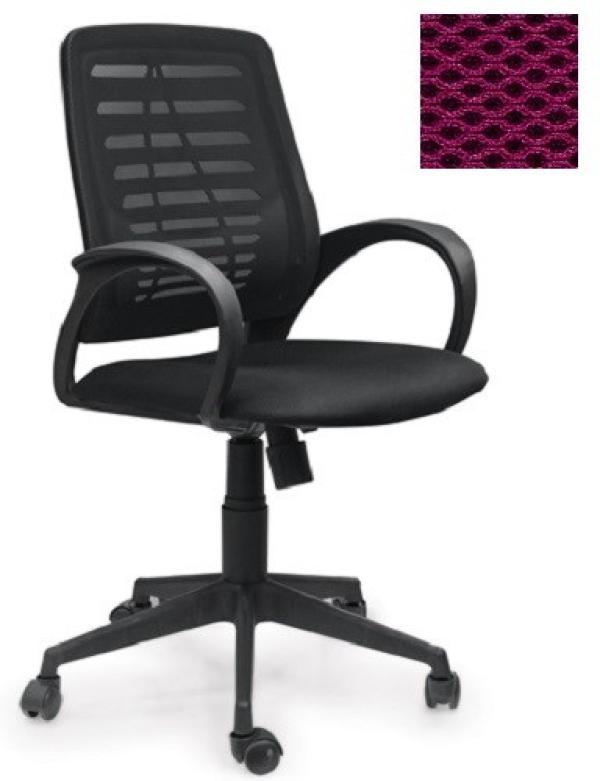 Кресло Ирис TW, бордовый-черный, акрил, ткань-сетка, механизм качания TG, эргономичное, закругленные подлокотники, крестовина-пластик, регулировка высоты сиденья-газлифт, до 100кг