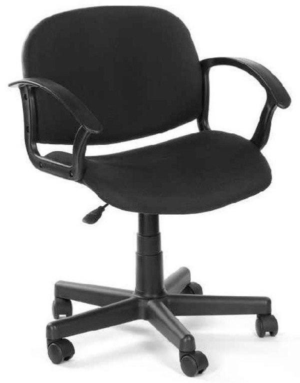 Кресло Формула Мозес В-14, черный, акрил, закругленные подлокотники, крестовина-пластик, регулировка высоты сиденья-газлифт, до 90кг