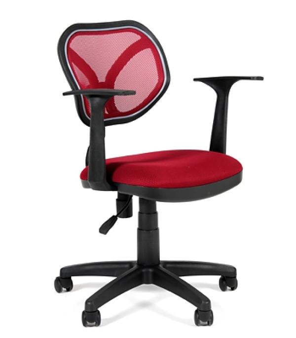 Кресло Chairman CH 450 NEW TW-13/TW-06, бордовый, ткань-сетка, эргономичное, Т-образные подлокотники, крестовина-пластик, регулировка высоты сиденья - газлифт, до 100кг