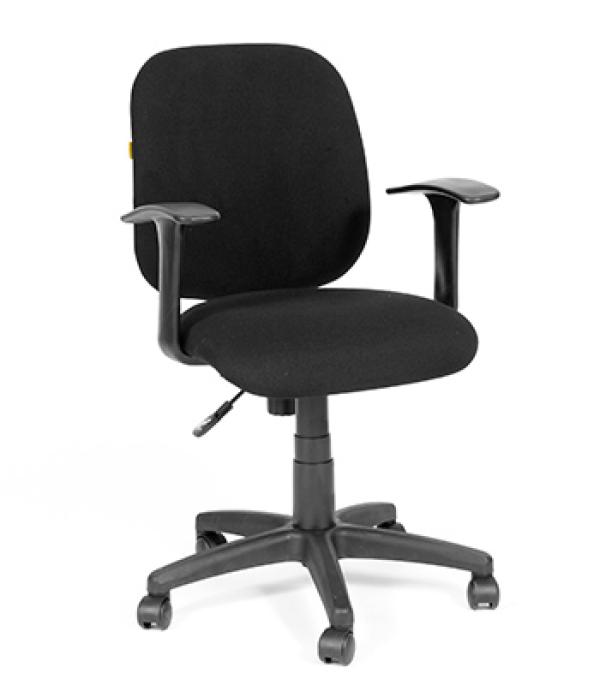 Кресло Chairman CH 670 С-3, черный, акрил, Т-образные подлокотники, крестовина-пластик, регулировка высоты сиденья - газлифт, до 100кг