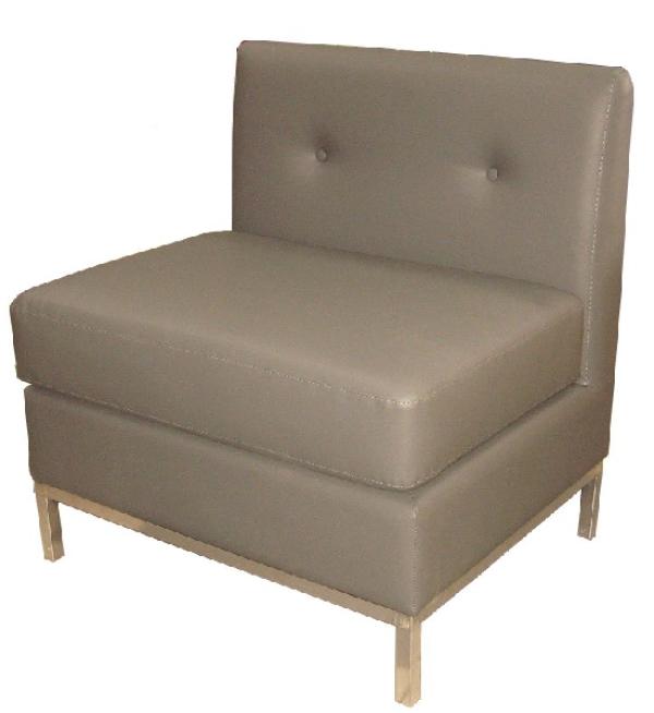 Кресло 780, серый, кожзаменитель, каркас-металл, 780*800*640мм