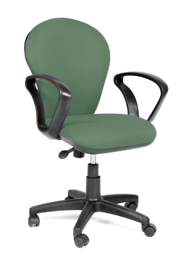 Кресло Chairman CH 684 JP 15-4, черно-зеленый, эргономичный дизайн, механизм качания BS, закругленные подлокотники, крестовина-пластик, регулировка высоты сиденья-газлифт, до 100кг