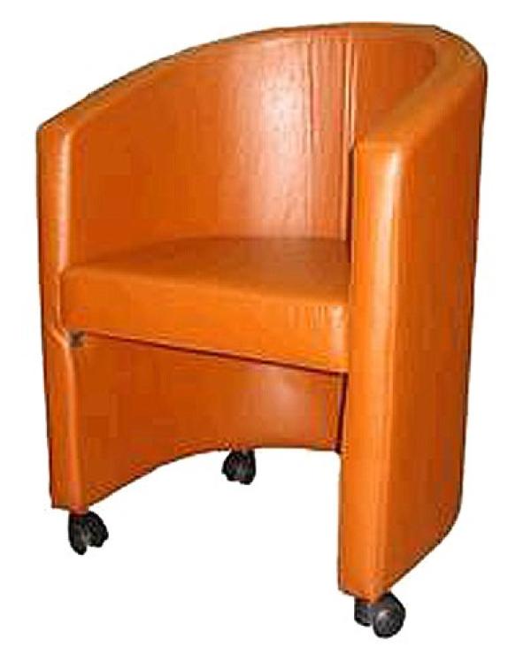 Кресло Chairman ТЕЙЯ А591, коричневый, кожзаменитель, 600*800*560мм, колесные опоры
