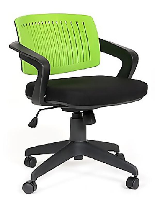 Кресло Chairman SMART TW-11, черный-зеленый, акрил, механизм качания TG, спинка- пластик, закругленные подлокотники, крестовина - пластик, регулировка высоты сиденья - газлифт, до 100кг