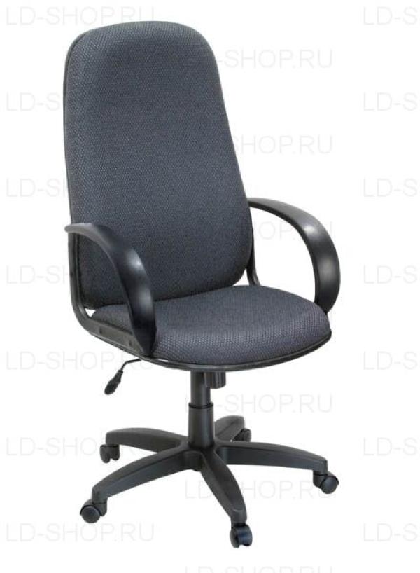 Кресло Chairman E 279 Бюджет JP 15-1, черно-серый, механизм качания TG, закругленные подлокотники, крестовина - пластик, регулировка высоты сиденья - газлифт, до 120кг