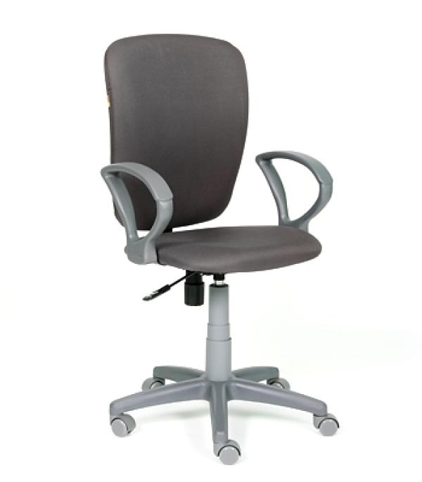 Кресло Chairman CH 9801 15-13 PL002, серый, акрил, механизм качания BS, закругленные подлокотники, крестовина-пластик, регулировка высоты сиденья - газлифт, до 100кг