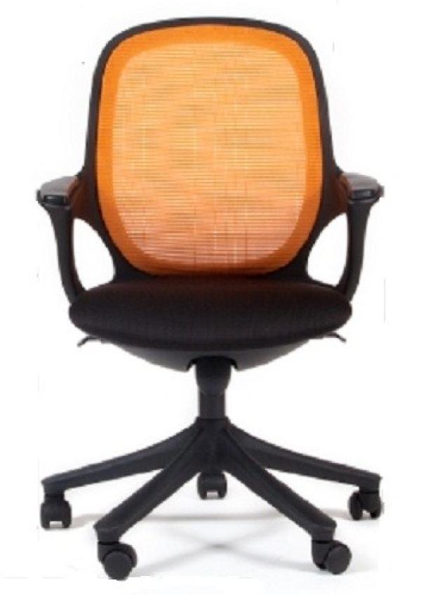 Кресло Chairman CH 820 SW 04-1/Black, оранжевый-черный, ткань-сетка/акрил, механизм качания TG, закругленные подлокотники, крестовина-пластик черный, регулировка высоты сиденья - газлифт, до 100кг