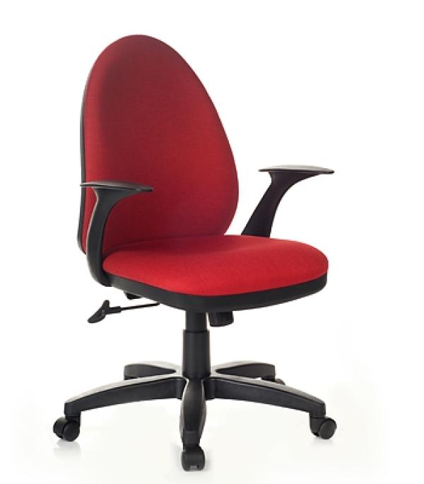 Кресло Chairman CH 805 SX79-27, красный, акрил, механизм качания TMF, эргономичный дизайн, Т-образные подлокотники, крестовина-пластик, регулировка высоты сиденья - газлифт, до 100кг