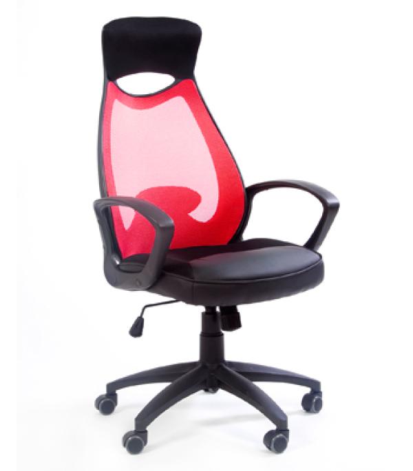 Кресло Chairman CH 840 DW03/SW01, красный, акрил, ткань-сетка, механизм качания TG, закругленные подлокотники, пластик-черный, крестовина-пластик, регулировка высоты сиденья-газлифт, до 120кг