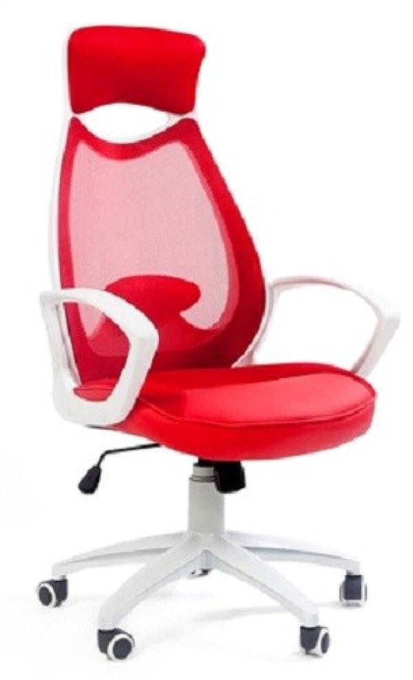 Кресло Chairman CH 840 DW03/SW01/PU61, красный, акрил, ткань-сетка, механизм качания TG, закругленные подлокотники, пластик-белый, крестовина-пластик, регулировка высоты сиденья-газлифт, до 120кг