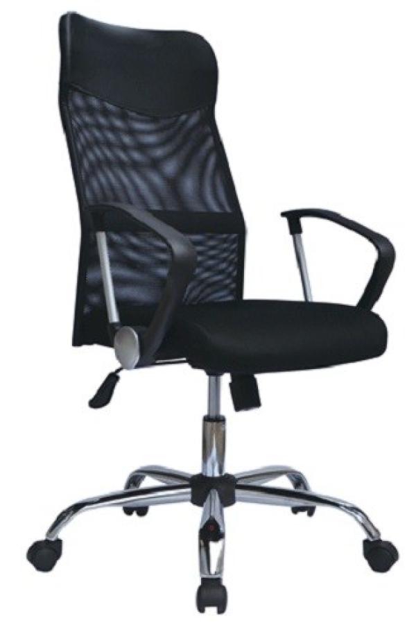 Кресло Brabix Flash MG-302/530867, черный, ткань-сетка, механизм качания TG, эргономичное, закругленные подлокотники, крестовина-хром, регулировка высоты сидения-газлифт, до 100кг