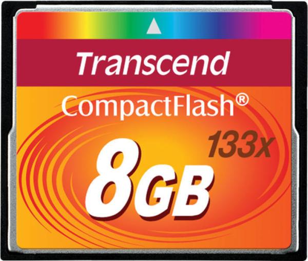 Карта памяти CompactFlash  8GB Transcend TS8GCF133, 133X