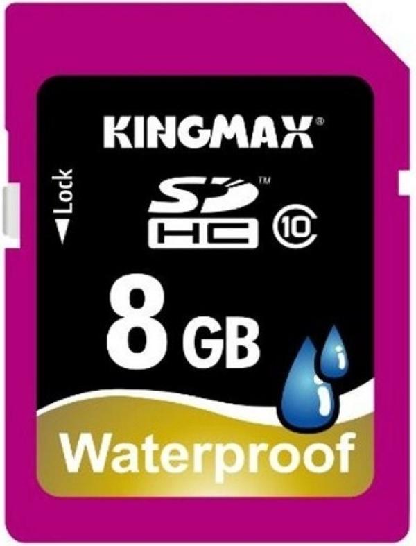 Карта памяти SDHC  8GB Kingmax Waterproof, class 10