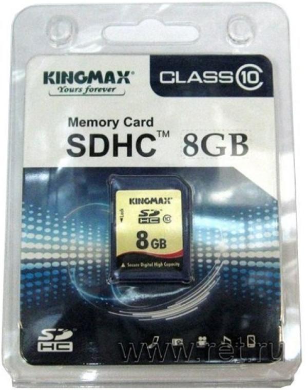 Карта памяти SDHC  8GB Kingmax, class 10