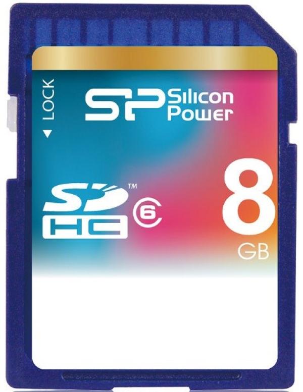 Карта памяти SDHC  8GB Silicon Power, class 6