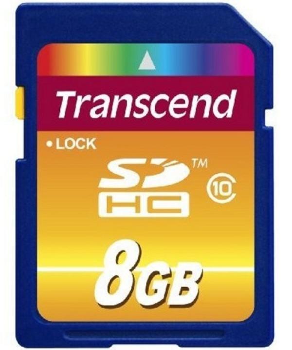 Карта памяти SDHC  8GB Transcend TS8GSDHC10, class 10