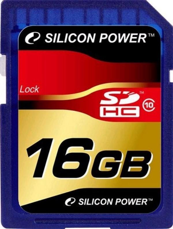 Карта памяти SDHC 16GB Silicon Power SP016GBSDH010V10, class 10