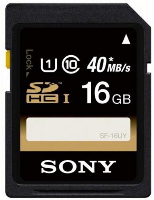 Карта памяти SDHC 16GB Sony SF16UYT, class 10, UHS-I
