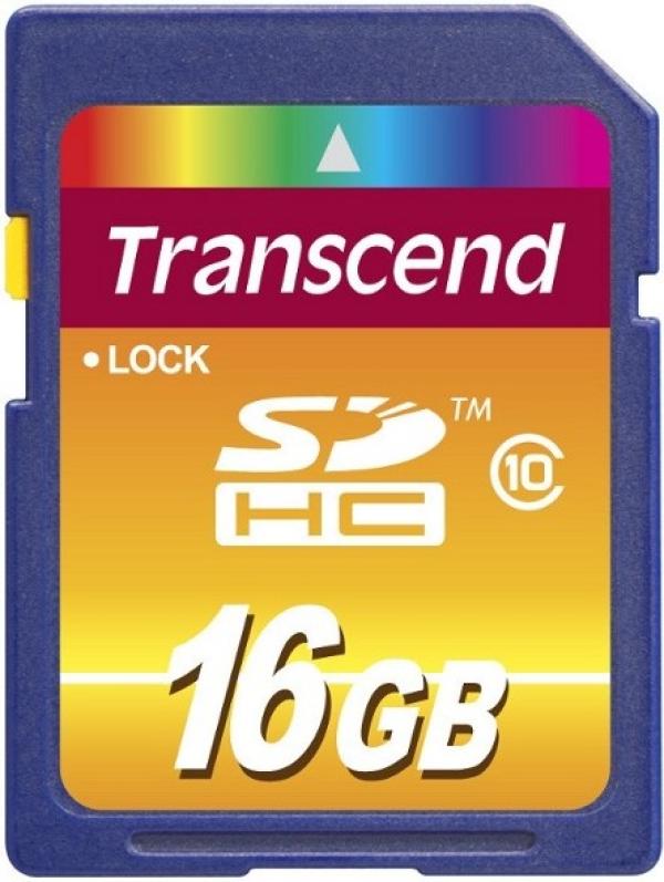 Карта памяти SDHC 16GB Transcend TS16GSDHC10, class 10