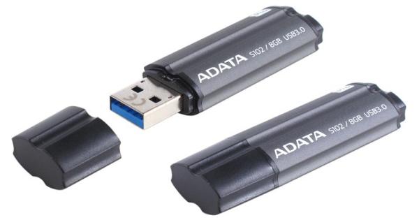 Флэш-накопитель USB3.0   8GB A-Data S102 PRO  AS102P-8G-RGY, 80/12МБ/сек, серый, алюминиевый корпус