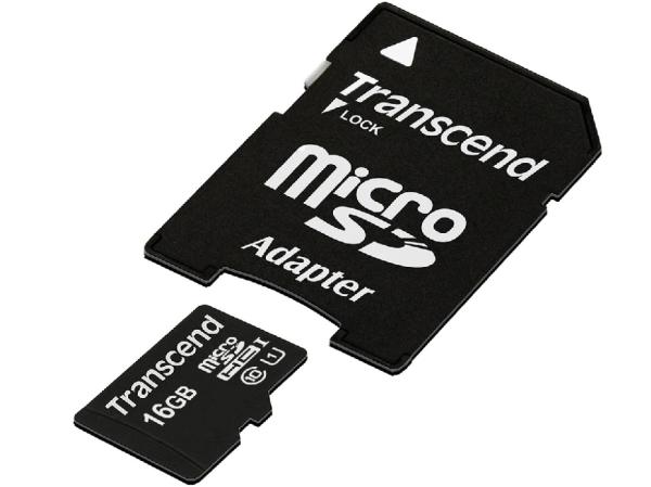 Карта памяти SDHC-micro (TransFlash) 16GB Transcend TS16GUSDU1 Ultimate, class 10, UHS-I, с адаптером SD