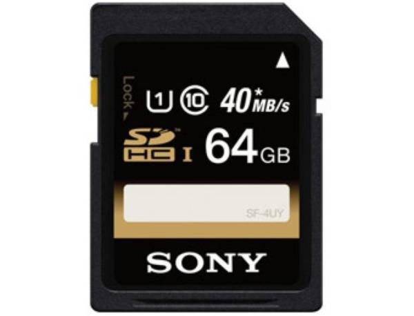 Карта памяти SDXC  64GB Sony SF64UYT, class 10, UHS-I