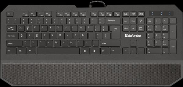 Клавиатура Defender Oscar SM-600, USB, подставка для запястий, черный